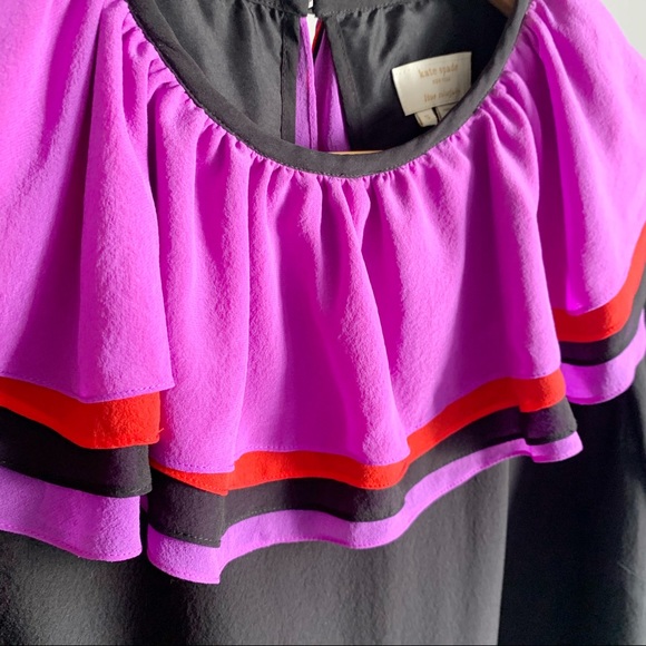 ▪️SOLD▪️Kate Spade Live Colorfully Ruffle Blouse - Picture 3 of 8
